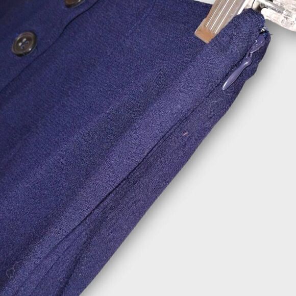 FREE PEOPLE Womens Skirt Sz 4 Lovers Lane Indigo Navy‎ Blue Pleated Mini - Picture 7 of 13